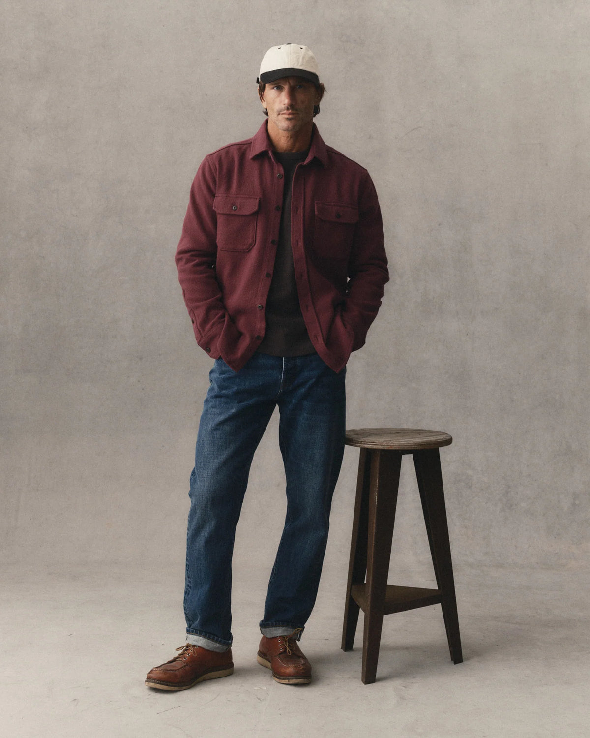 Taylor Stitch - The Division Shirt in Black Cherry