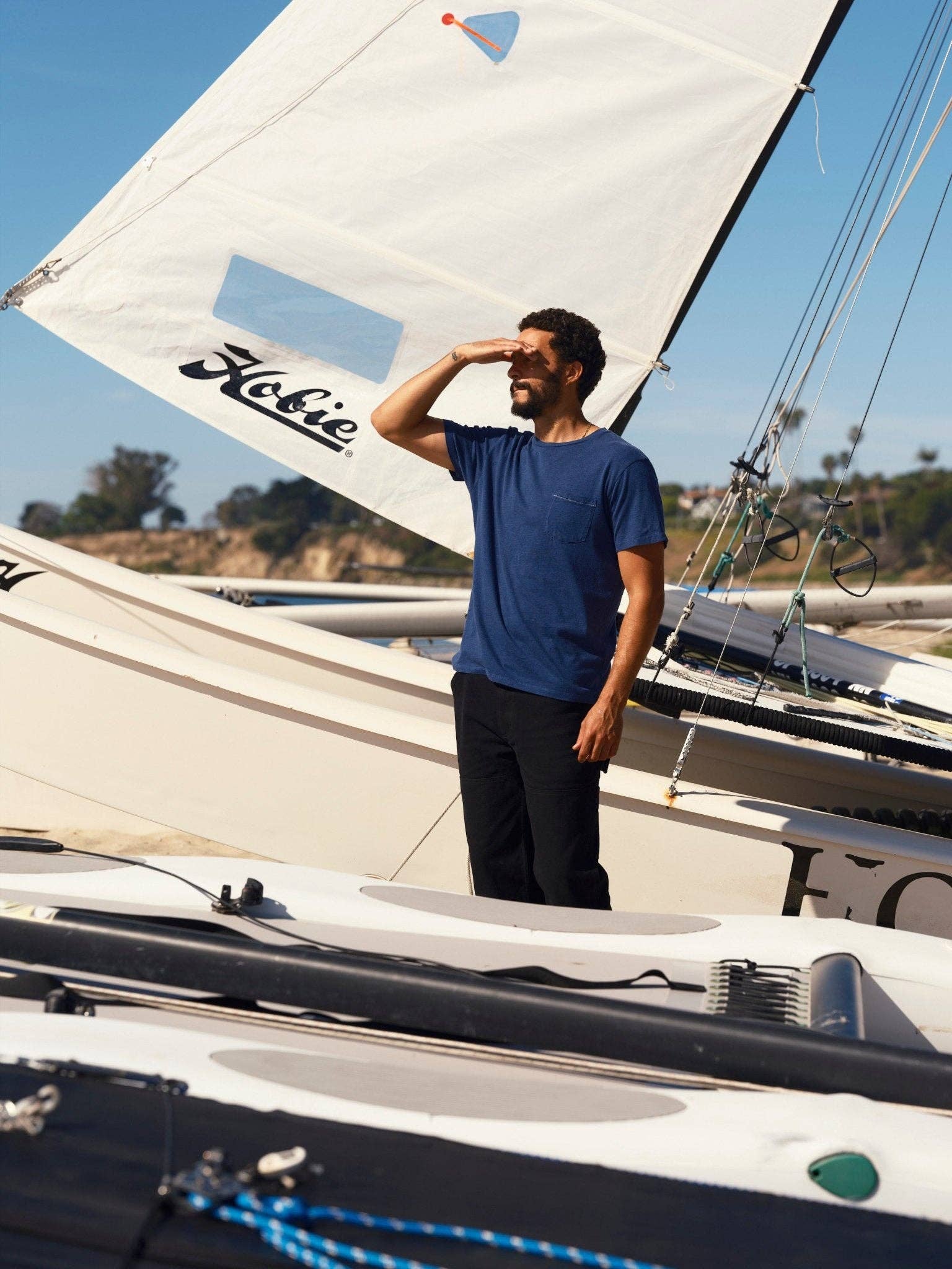Mollusk- Hemp Pocket Tee in Indigo