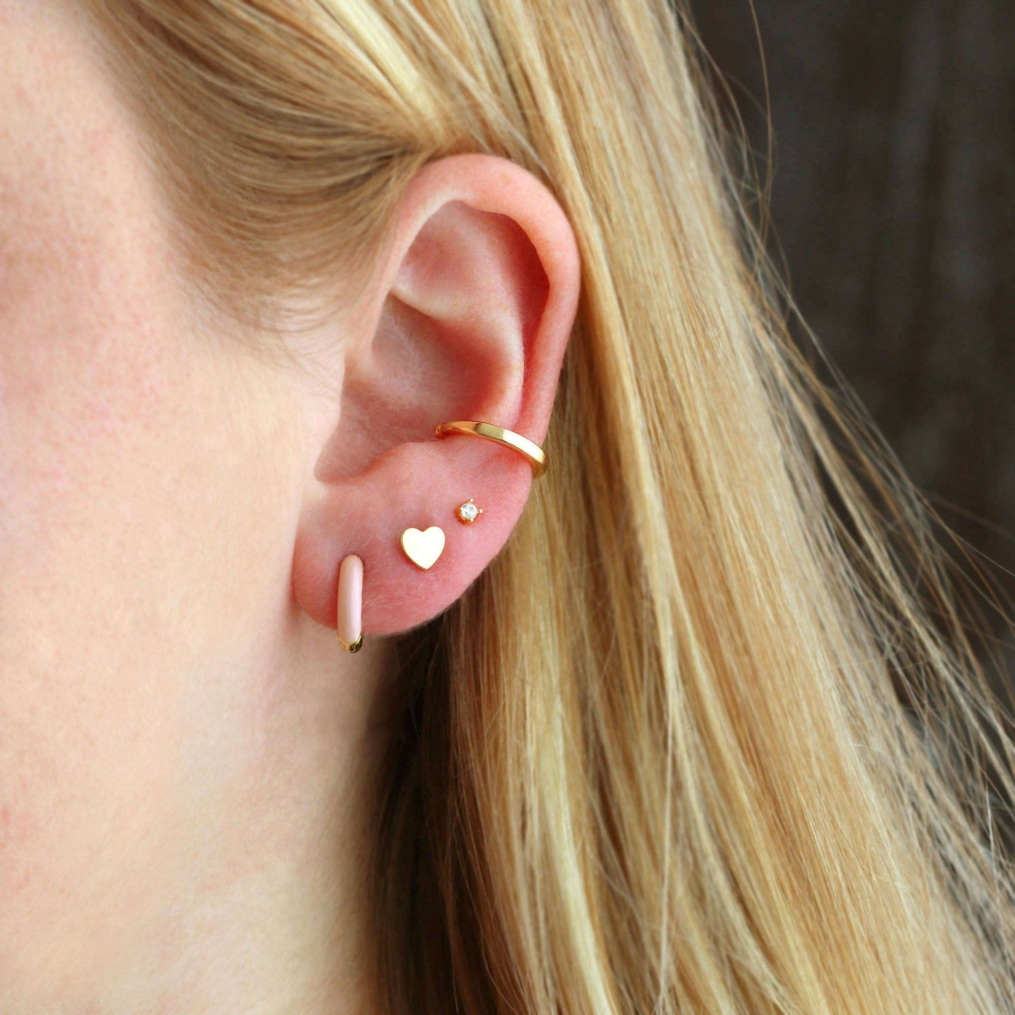 Enamel Huggie Hoop Earrings 18K Gold Vermeil | Sterling Silver 12mm Hoops Multiple Colors Hinge Closure Nickel Free Hypoallergenic Ships from CA