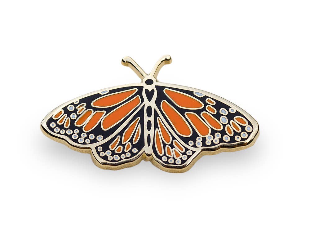 Monarch Butterfly Enamel Pin For Charity