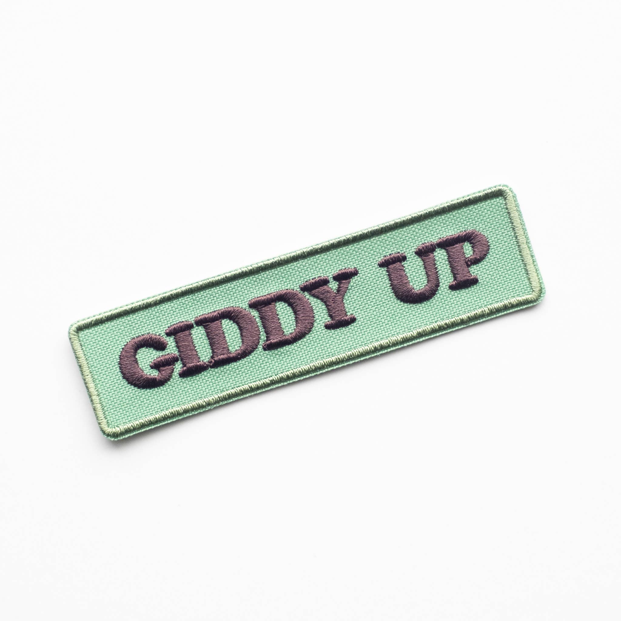 Giddy Up Embroidered Iron on Patch - Western