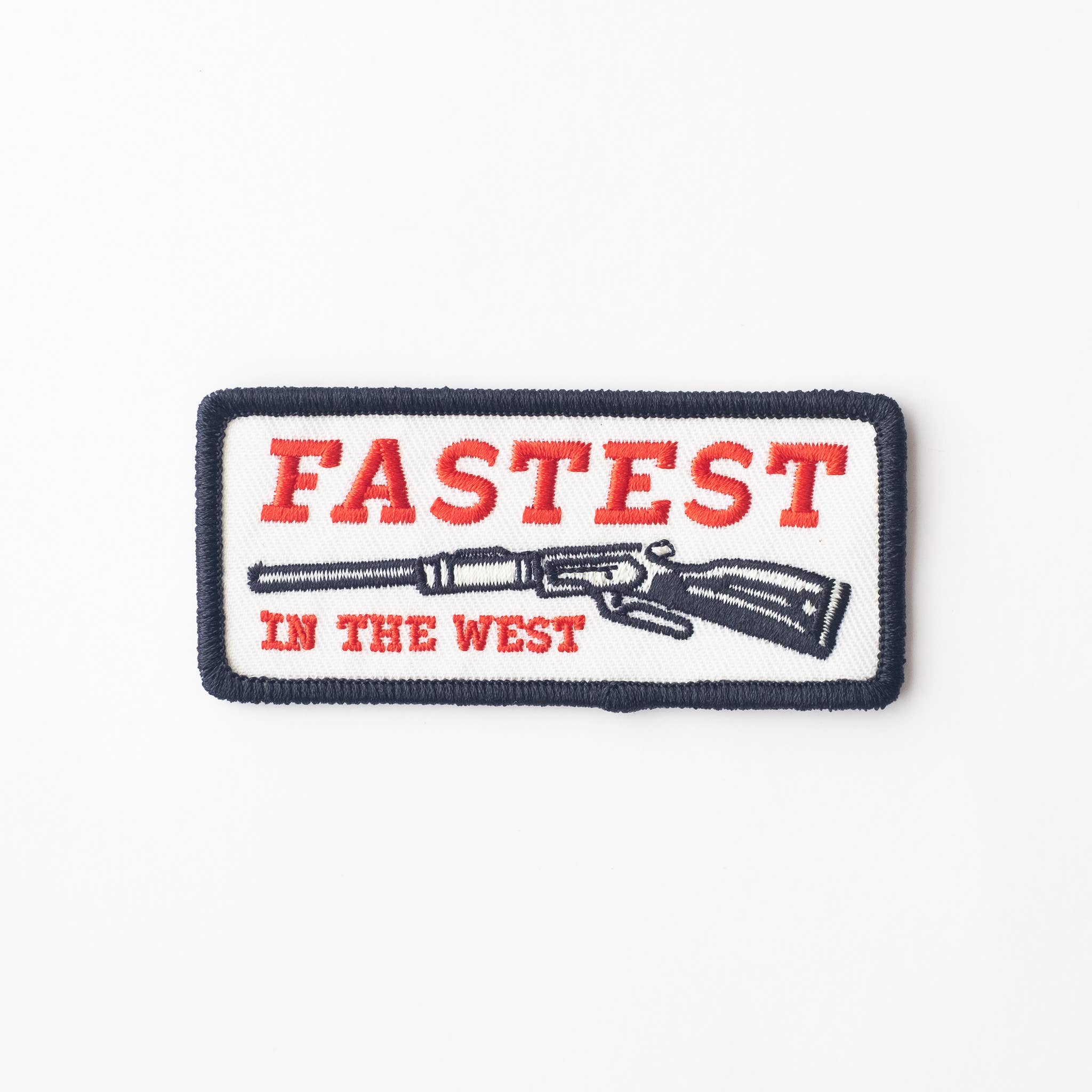 Fastest in the West Embroidered Iron on Patch