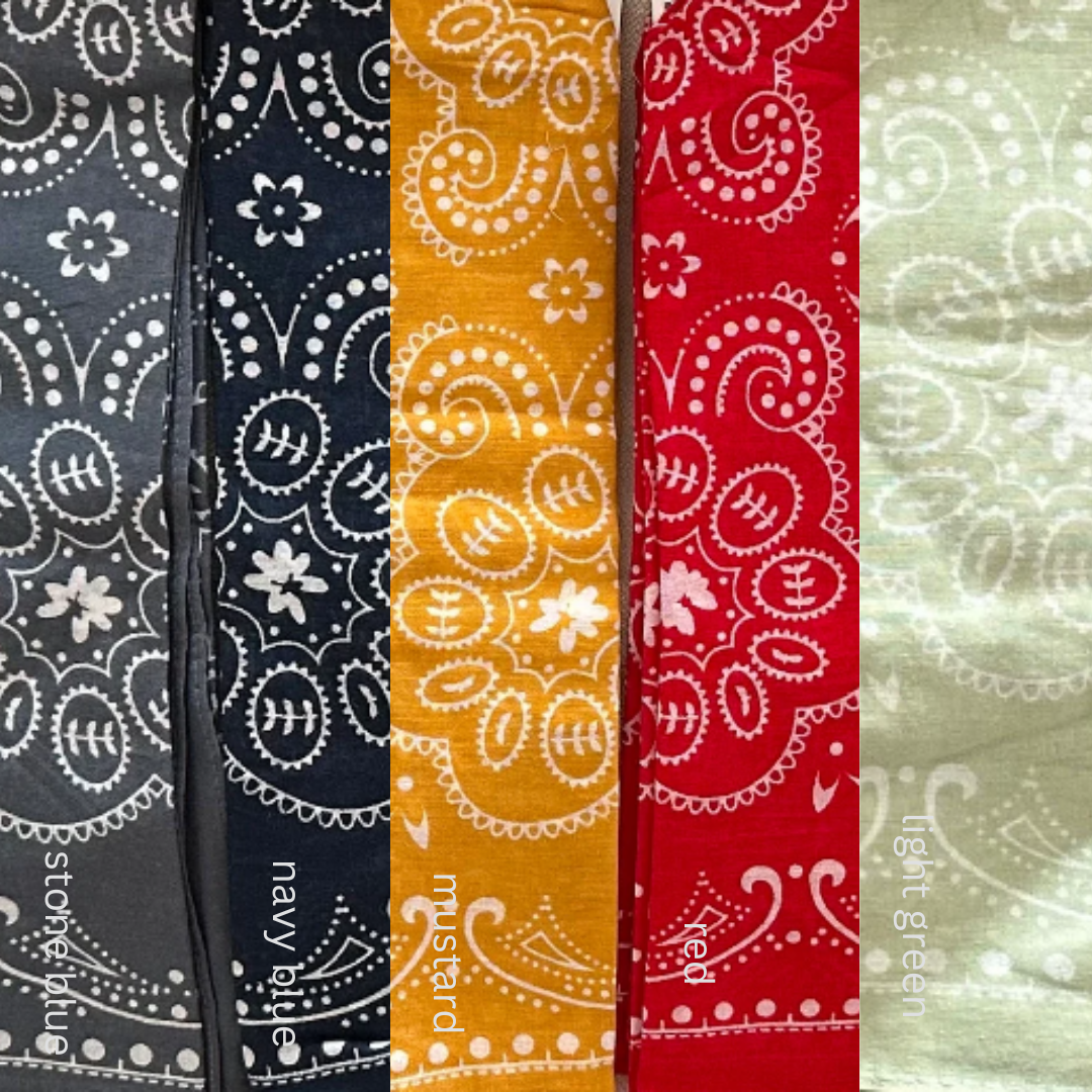 Birthday Flower (March = Daffodil) Embroidered On Bandana