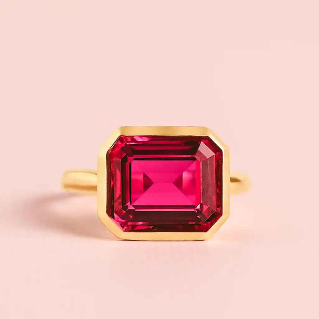 East-West Ruby Cocktail Ring