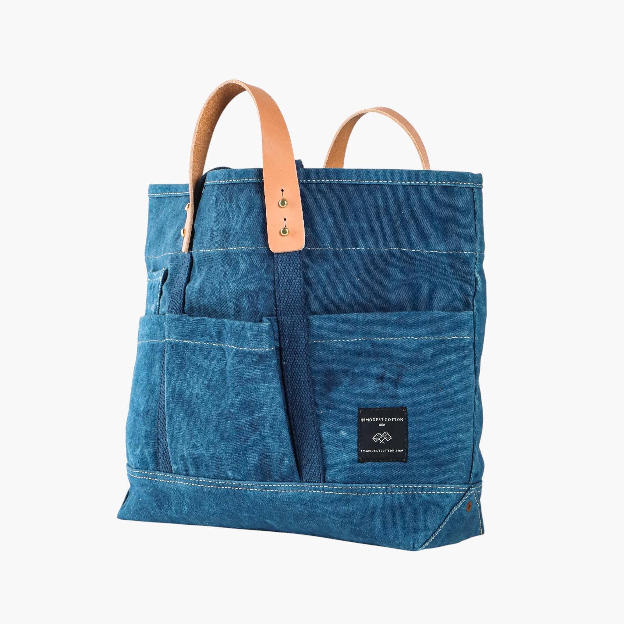 IMMODEST COTTON- Construction Tote | Indigo
