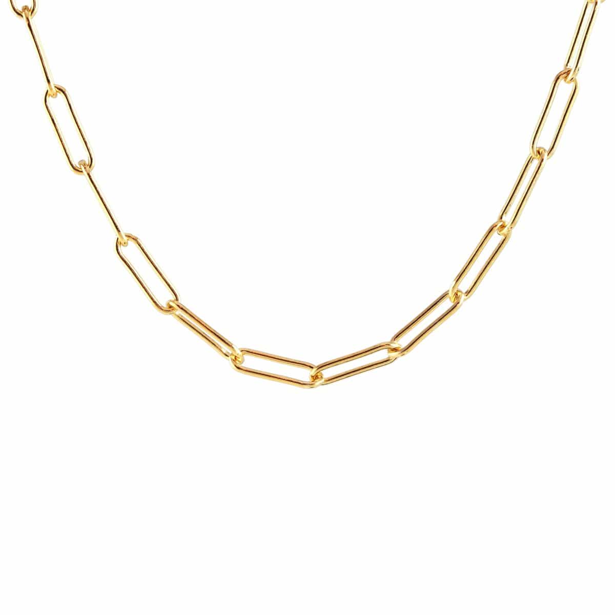 Paperclip Chain Necklace Gold Filled | Sterling Silver Adjustable up to 18 Inches Lobster Clasp Nickel Free Ships from CA