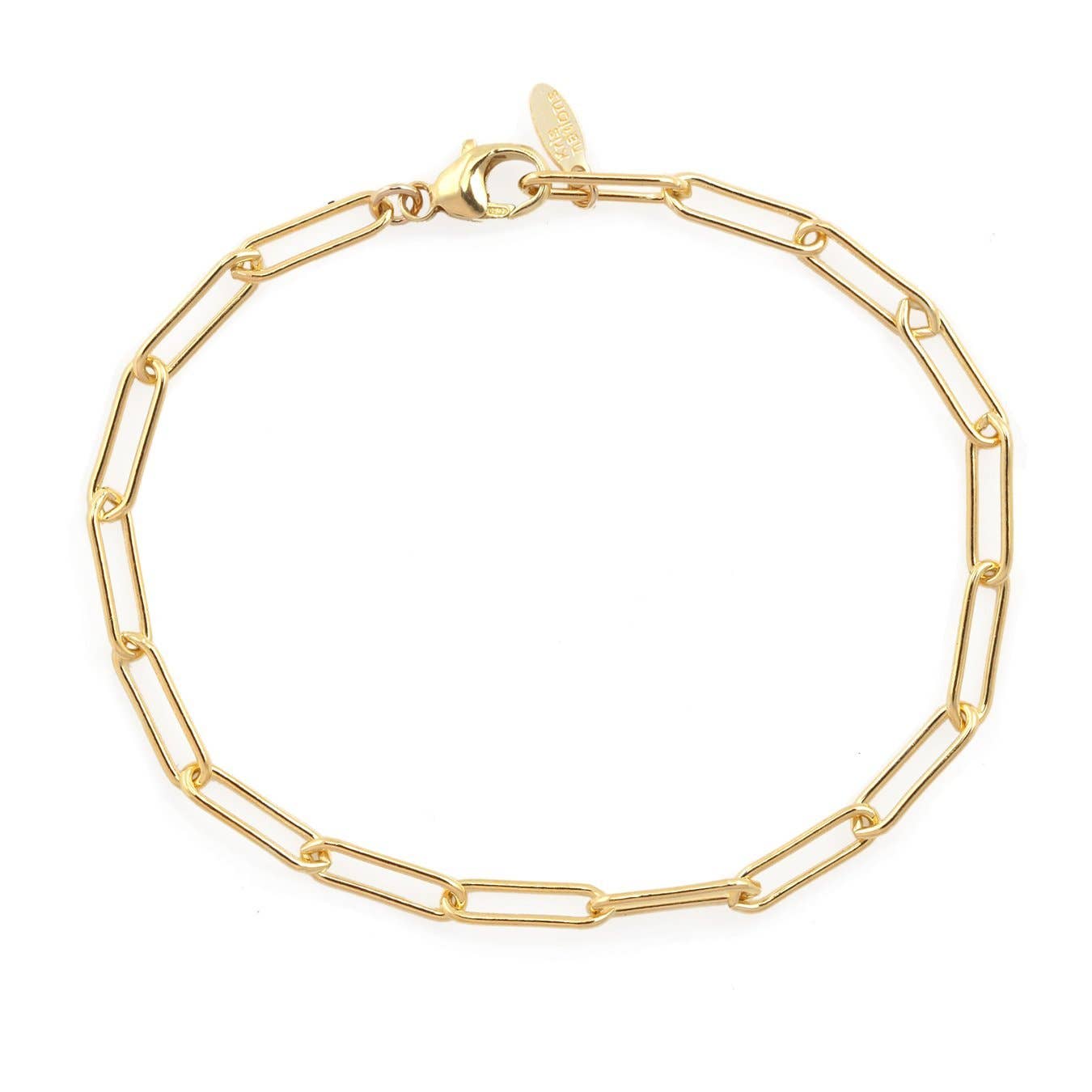 Paperclip Chain Bracelet Gold Filled | Sterling Silver Adjustable up to 7.5 Inches Lobster Clasp Nickel Free Ships from CA