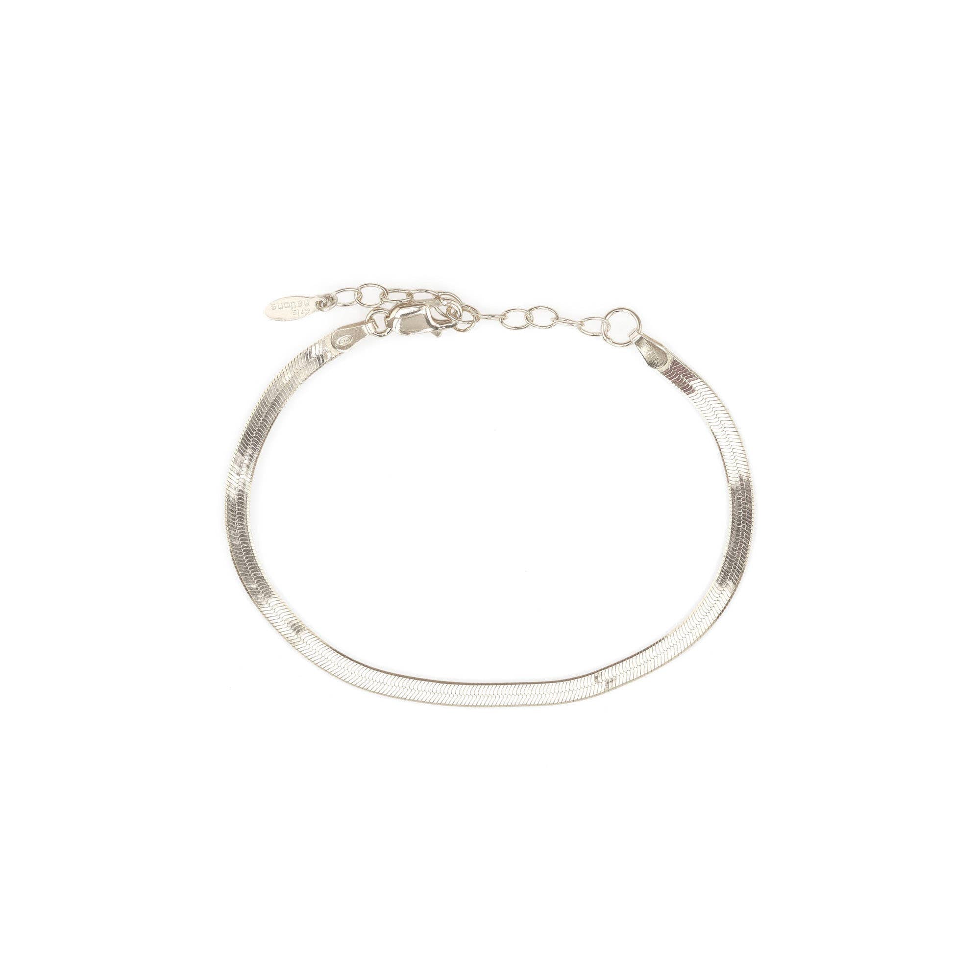 Herringbone Chain Bracelet 18K Gold Vermeil | Sterling Silver 6-7.5 Inches Lobster Clasp Nickel Free Ships from CA