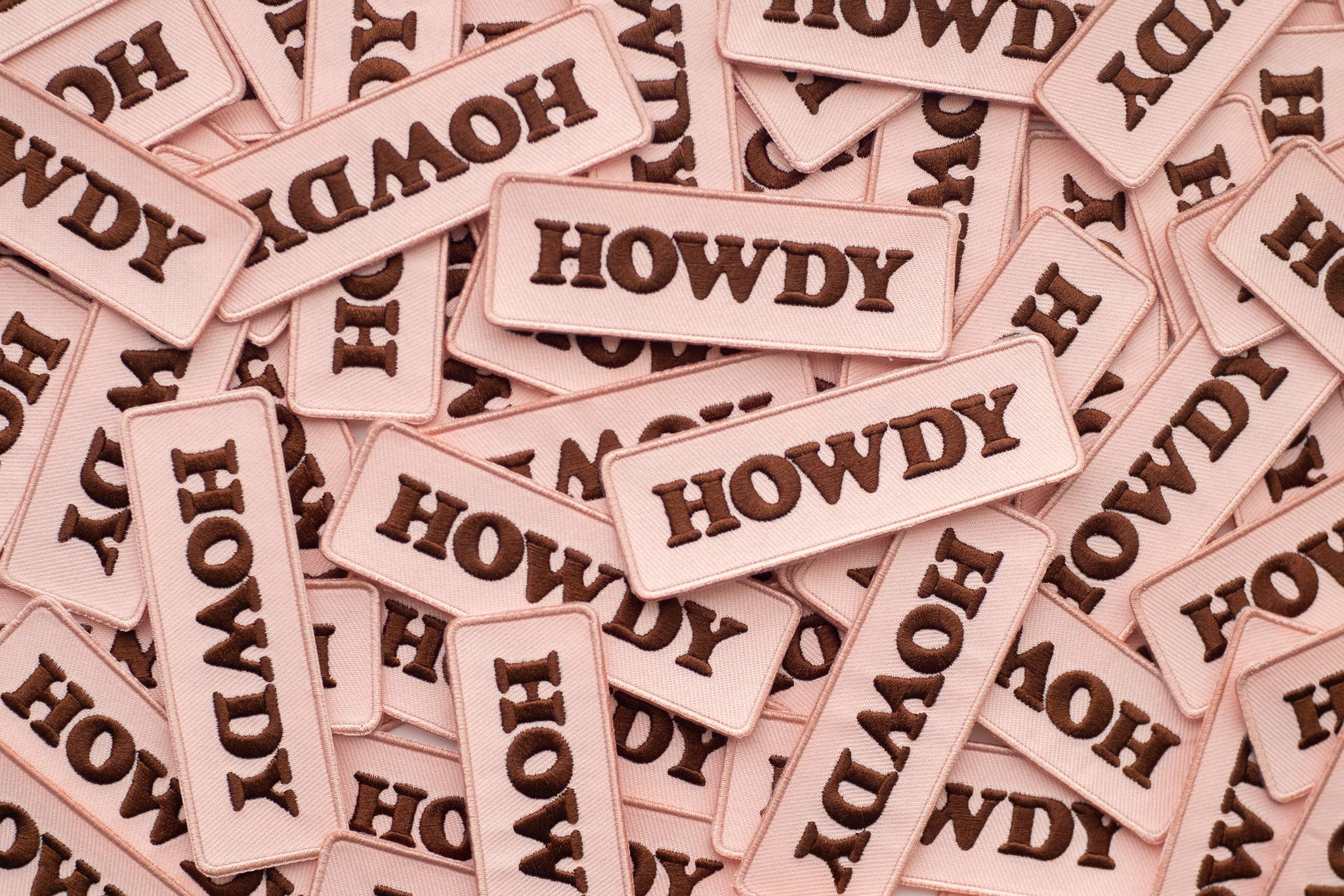 Howdy Embroidered Iron on Patch - Western Cowgirl