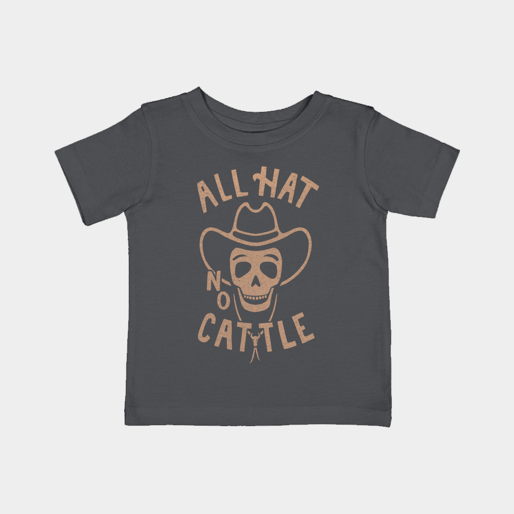 All Hat No Cattle Western Kids Tee