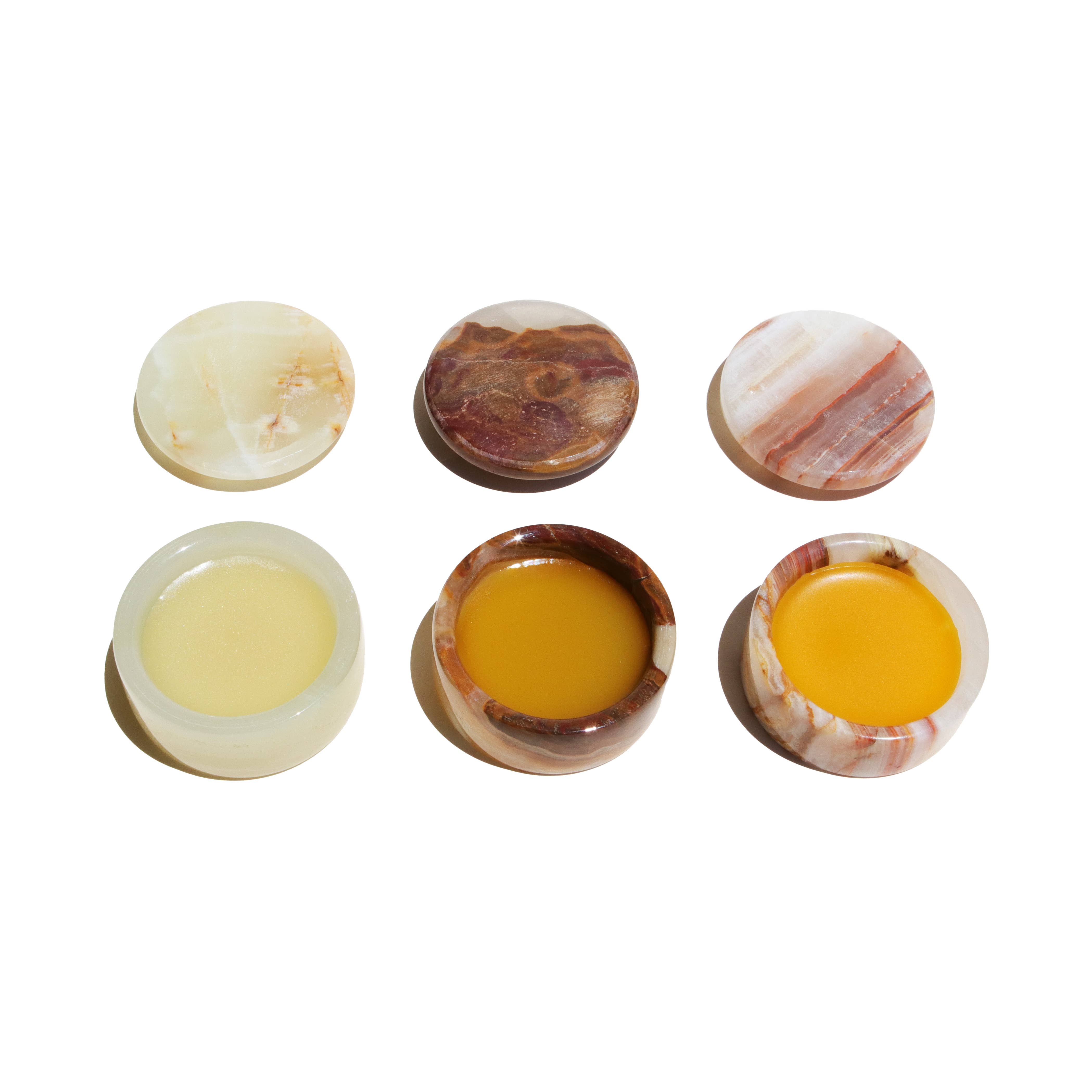 KEEPSAKE REAL STONE ONYX JAR PERFUME BALM / FACE BALM GIFT