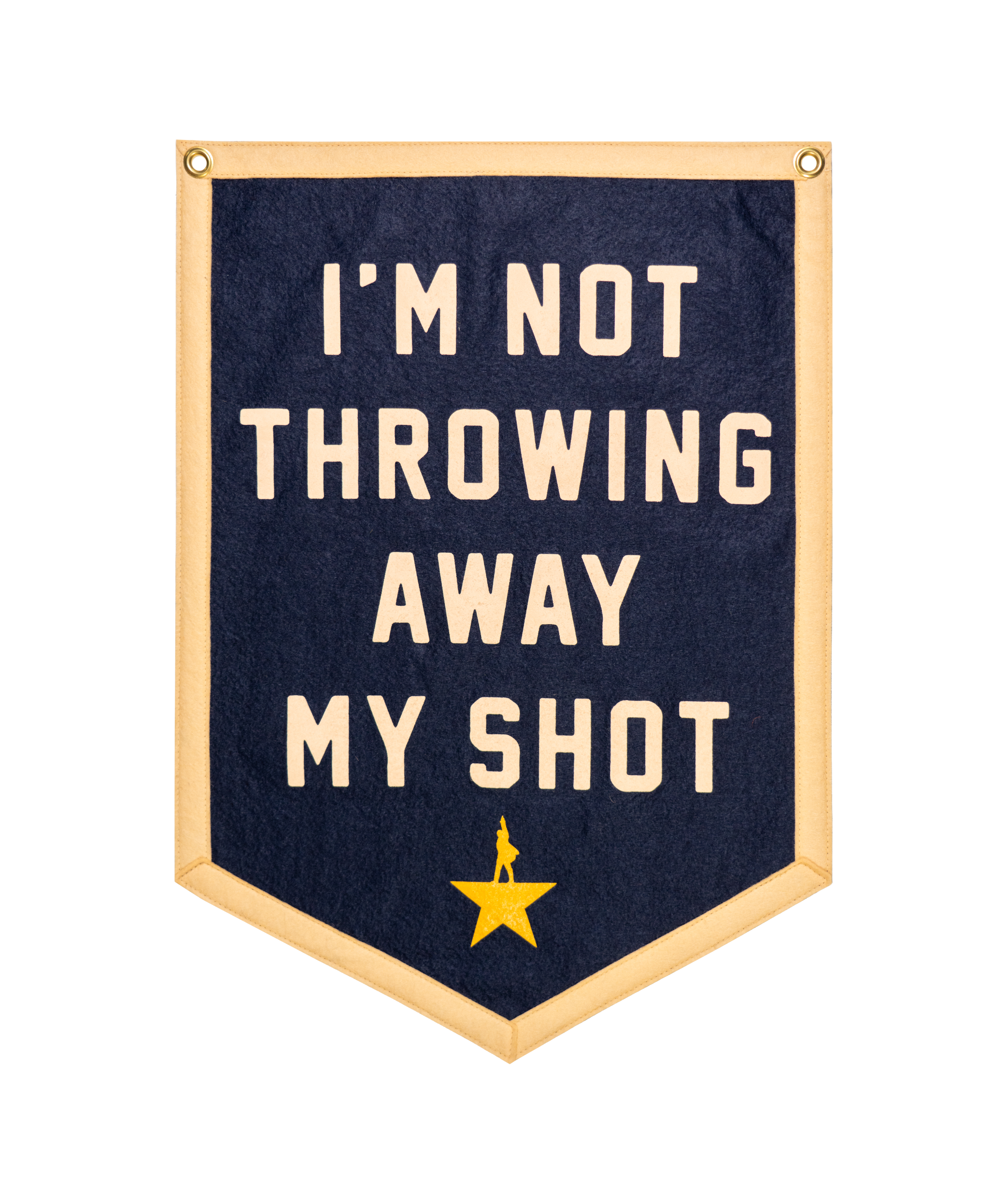 I'm Not Throwing Away My Shot Camp Flag • Hamilton x Oxford Pennant