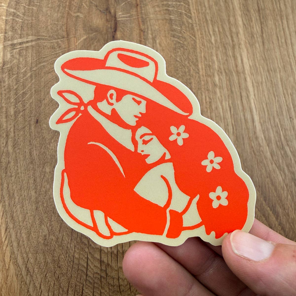 Everlasting Arms (Warm Red/Sand) 3 Matte Vinyl Sticker