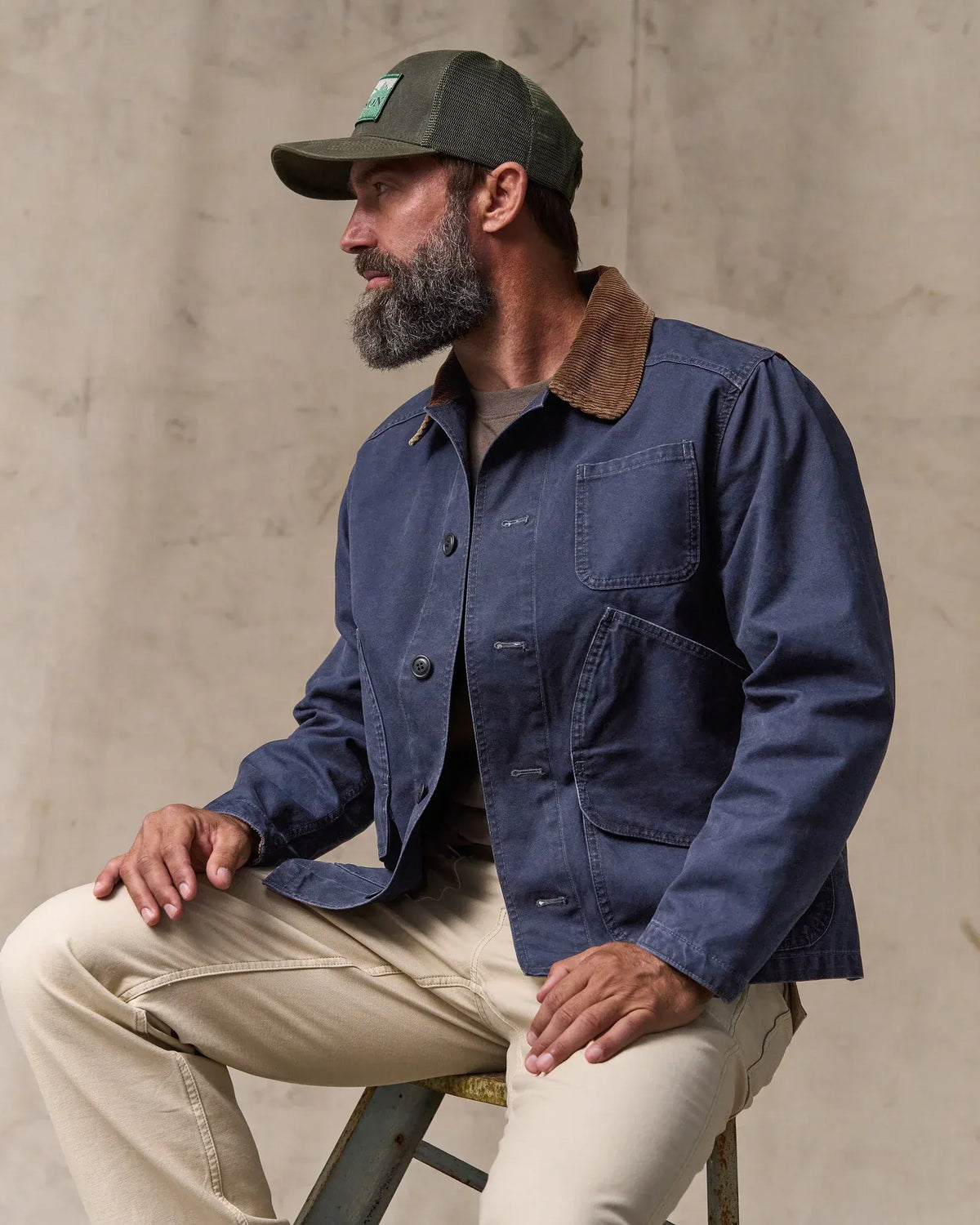 Canvas Outfitter Jacket in Blue Mussel