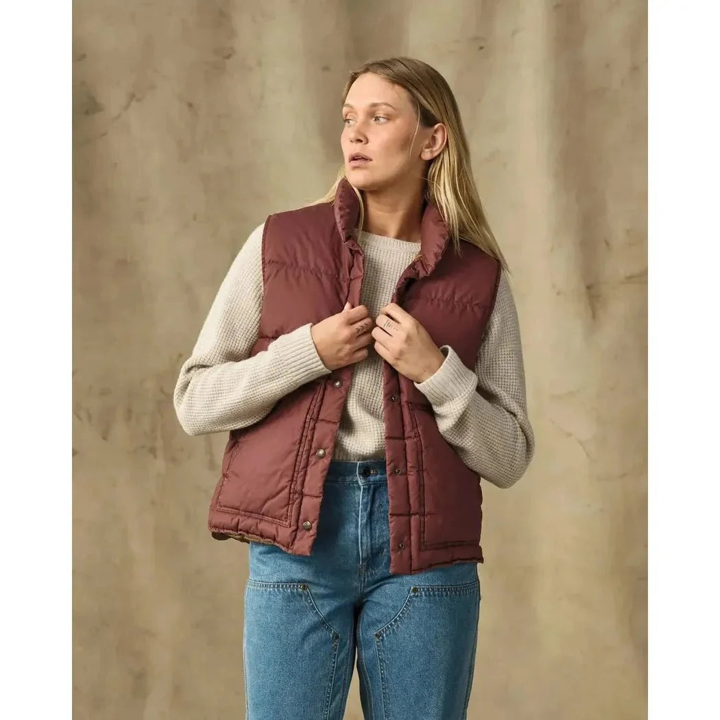 Women's Heritage Cotton Down Vest in Smoked Paprika