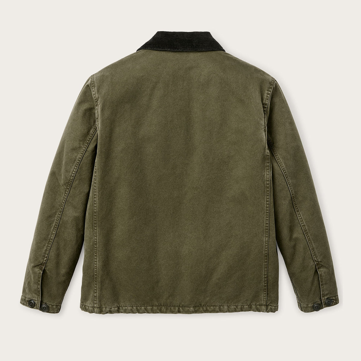 Insulated Canvas Outfitter Jacket in Dark Olive