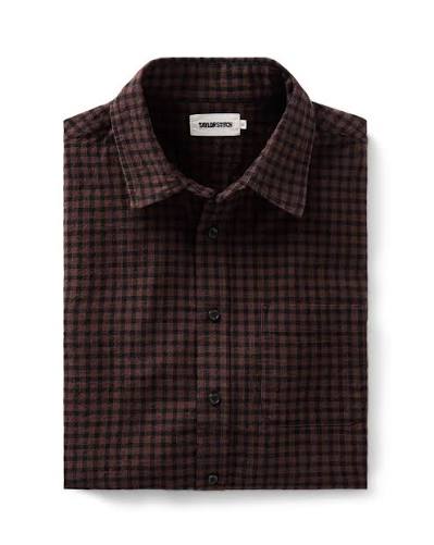 Taylor Stitch California Shirt in Black Cherry Gingham