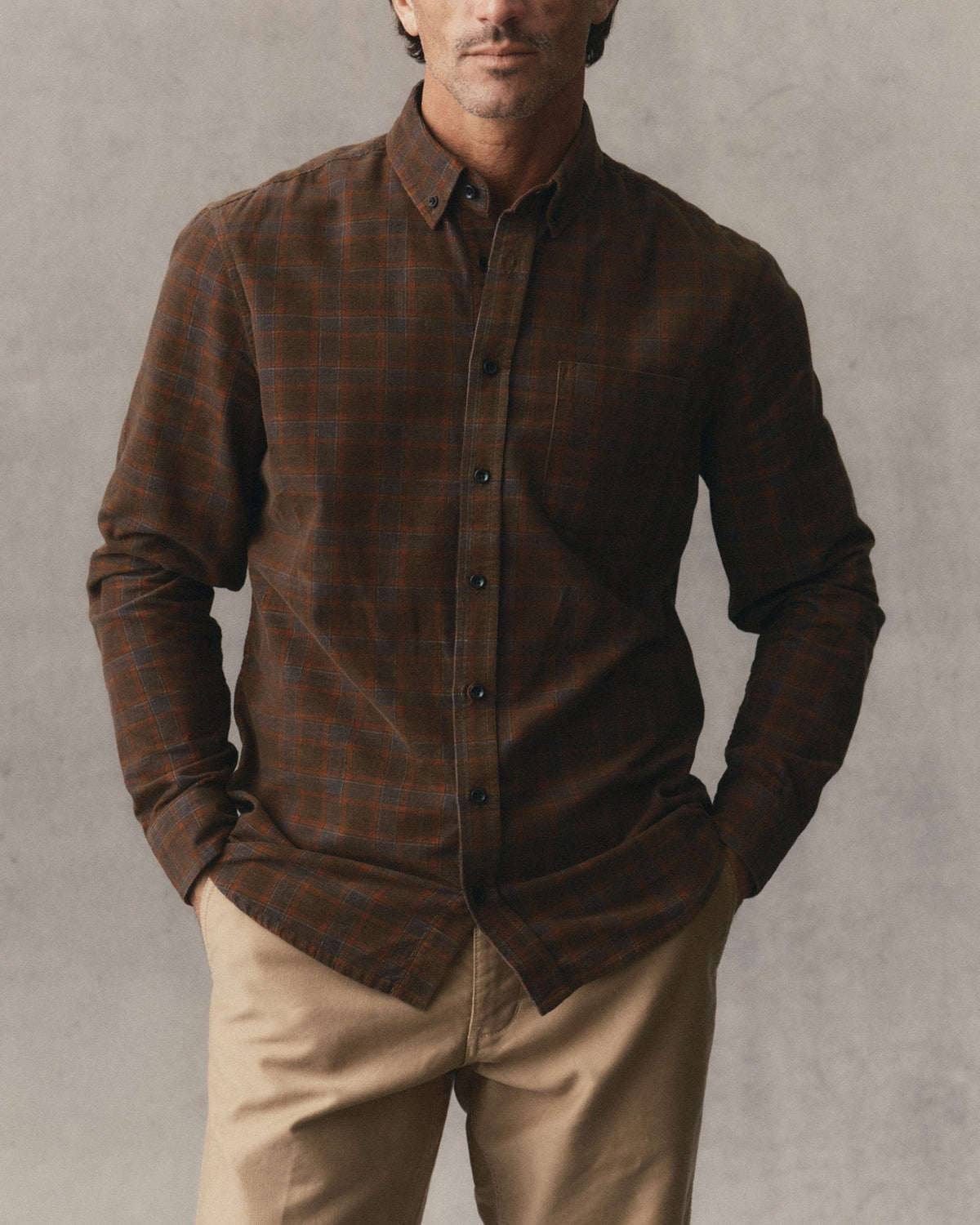 Taylor Stitch - The Jack in Mulch Check Pincord
