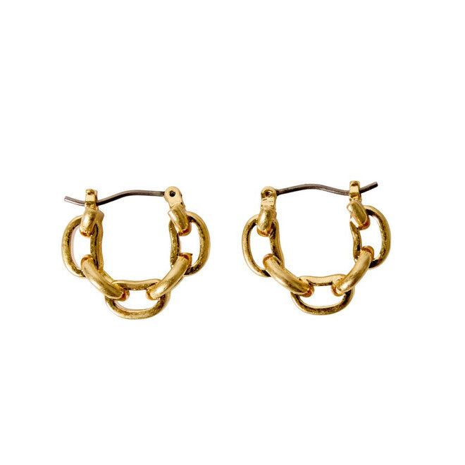 Le Story Chain Hoop Earrings