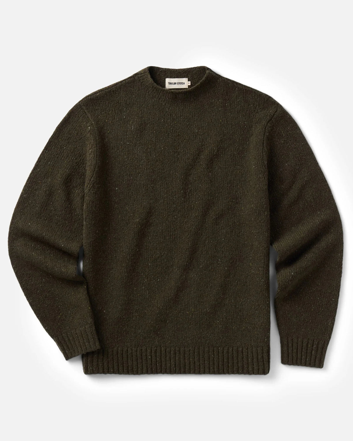 Taylor Stitch - The Seafarer Rollneck Sweater in Olive Donegal