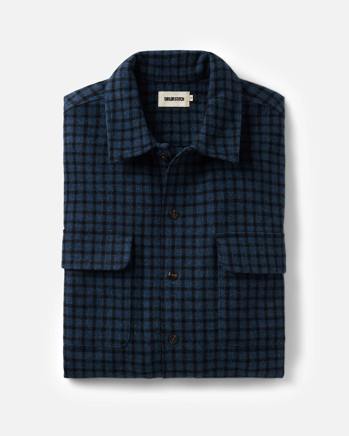 Taylor Stitch - The Shore Shirt in Midnight Check Wool
