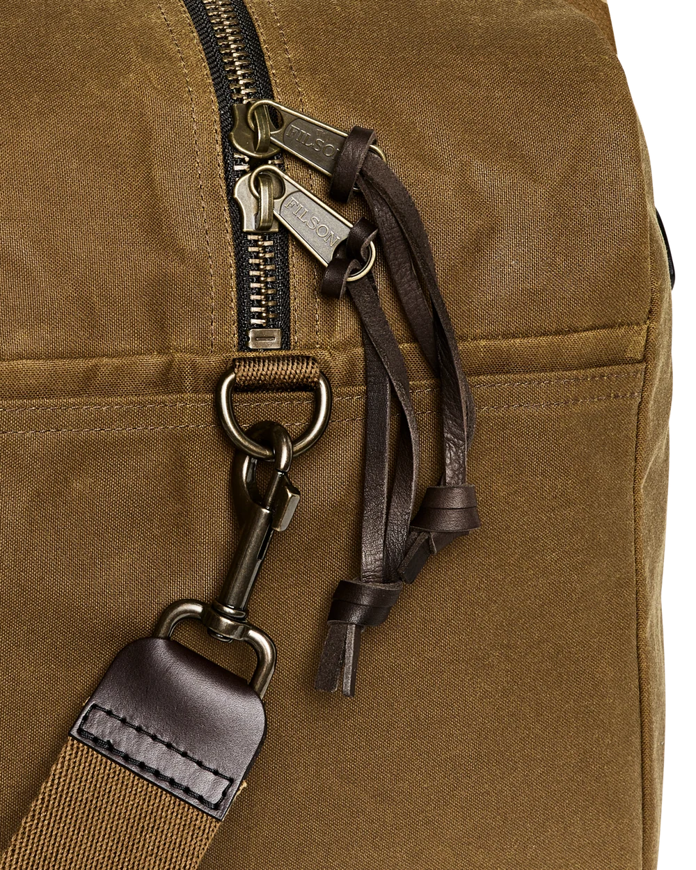 Tin Cloth Medium Duffle Bag in Dark Tan