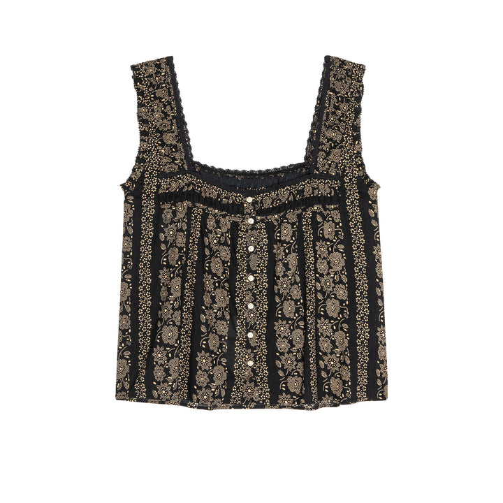 BLACK & CREAM TOKEN FLORAL