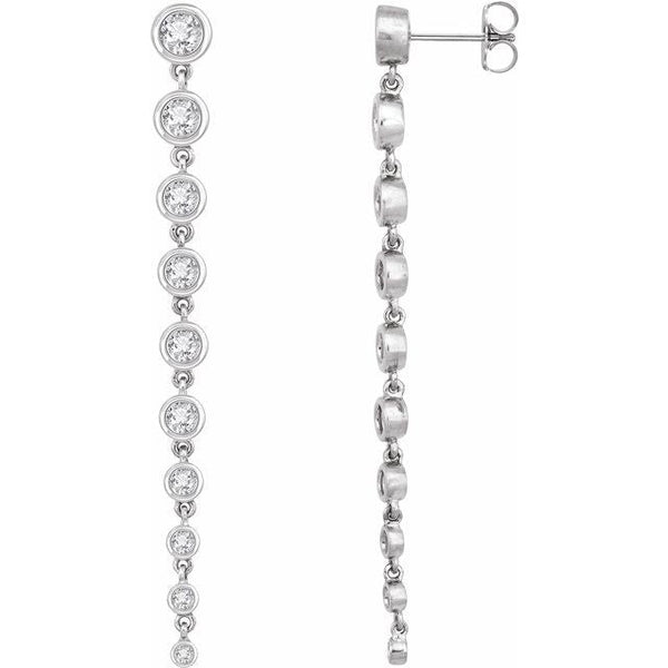 2 CT lab grown chandelier earrings